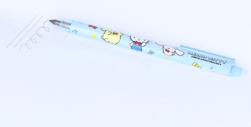 SANRIO ORIGINAL HELLO KITTY 50TH ANNIVERSARY METACIL LIGHT KNOCK PENCIL POMPOMPURIN CINNAMOROLL