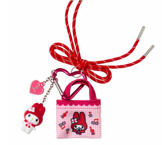 SANRIO ORIGINAL MY MELODY TOTE BAG CARABINER RETRO NOSTALGIA MINIATURE KEYCHAIN BAG CHARM