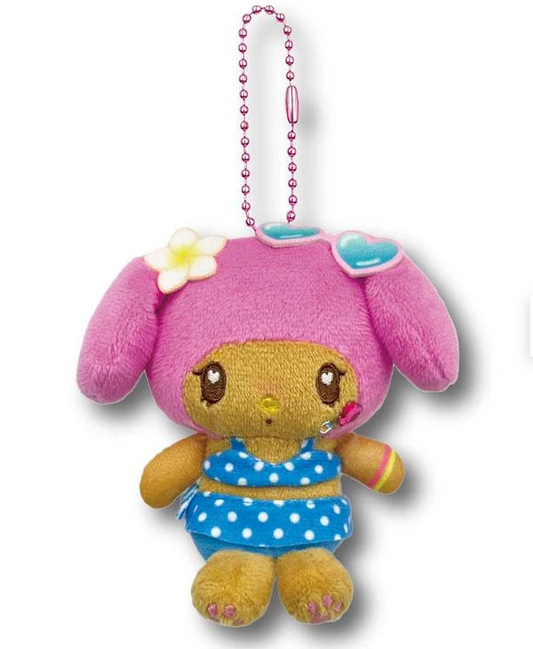 SANRIO ORIGINAL MY MELODY PETIT MINI MASCOT HOLDER (HEART EYES SUMMER TAN SUNBURNED SWIMSUIT GAL)
