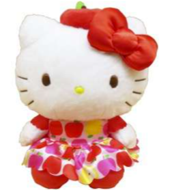 SANRIO HELLO KITTY 8 IN APPLE PLUSH
