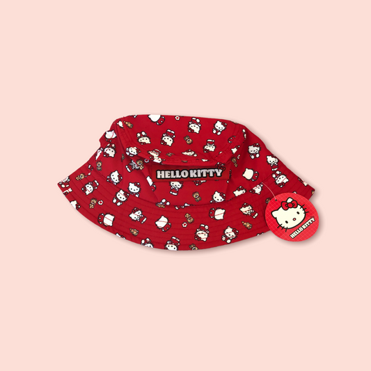 SANRIO ORIGINAL HELLO KITTY RED BUCKET HAT