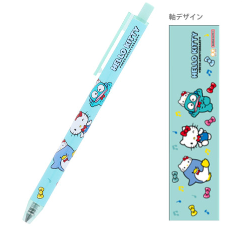 SANRIO ORIGINAL HELLO KITTY 50TH ANNIVERSARY METACIL LIGHT KNOCK PENCIL TUXEDOSAM HANGYODON