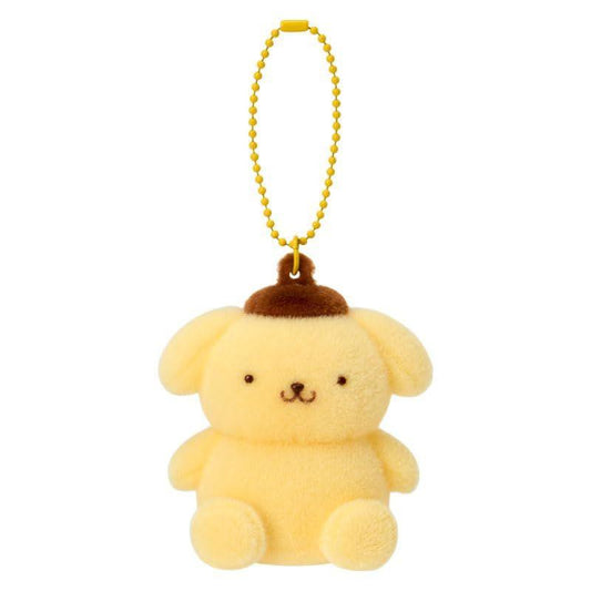 SANRIO ORIGINAL POMPOMPURIN FLOCKED FIGURE MASCOT HOLDER