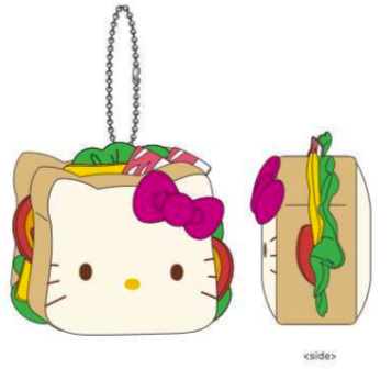 SANRIO HELLO KITTY SANDWICH W / BALL KEYCHAIN