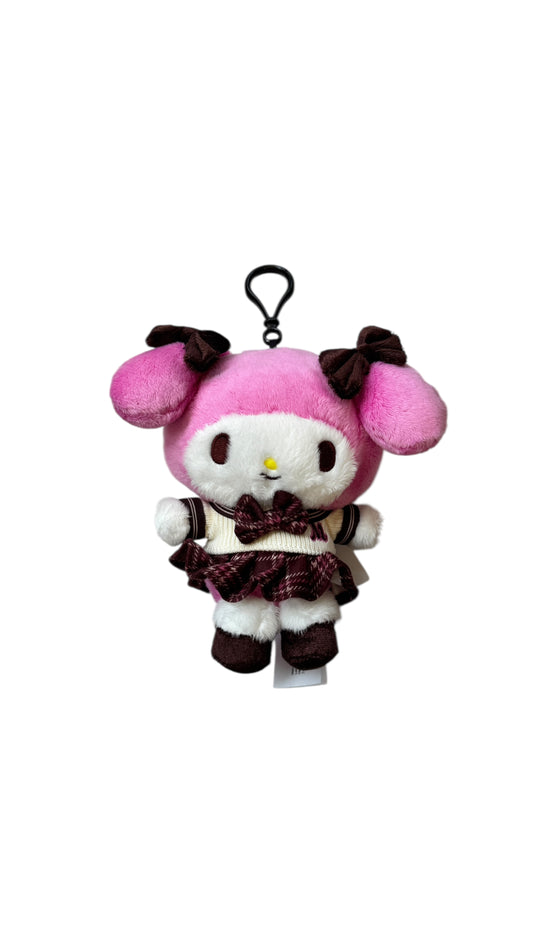 SANRIO MY MELODY SCHOOL UNIFORM MASCOT CLIP / PLUSH