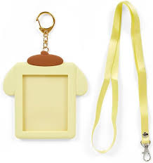 SANRIO JAPAN ORIGINAL POMPOMPURIN LANYARD WITH KEYCHAIN PHOTO FRAME