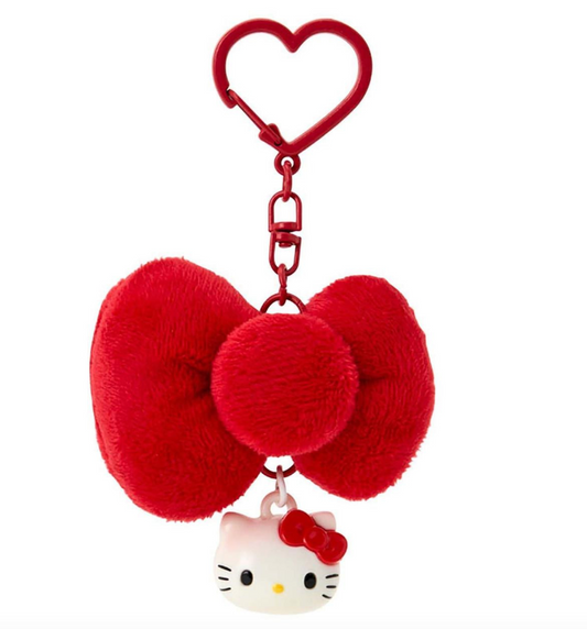SANRIO ORIGINAL HELLO KITTY RIBBON KEY HOLDER RED (I LOVE HELLO KITTY FACE)