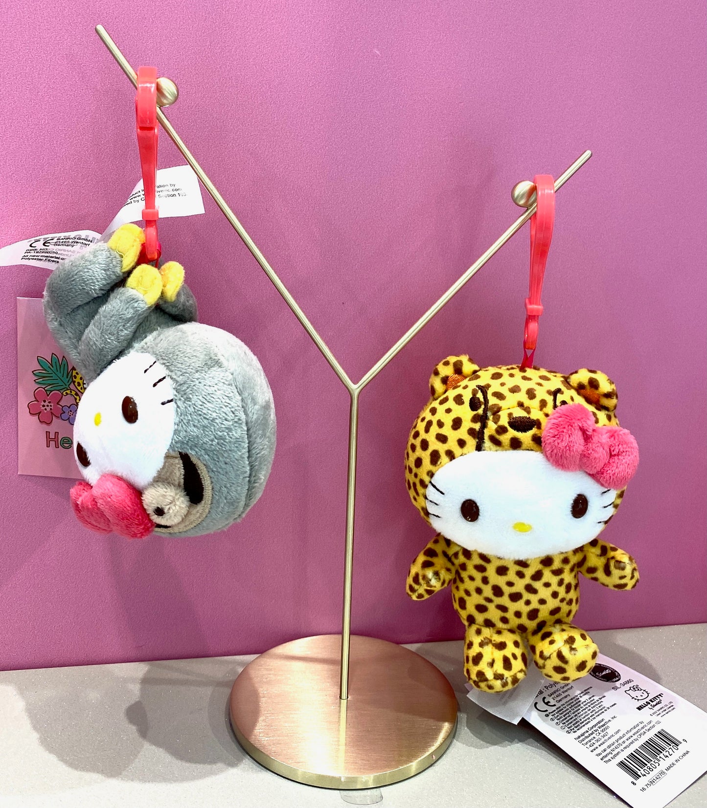 HELLO KITTY MASCOT CLIP ON PARROT TROPICAL ANIMAL