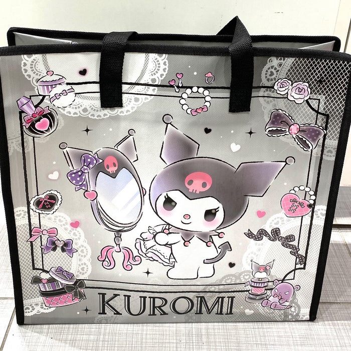 KUROMI CAFE REUSABLE SHOPPING BAG WITH ZIPPER