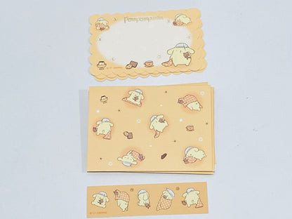 POMPOMPURIN MESSAGE CARDS WITH STICKERS