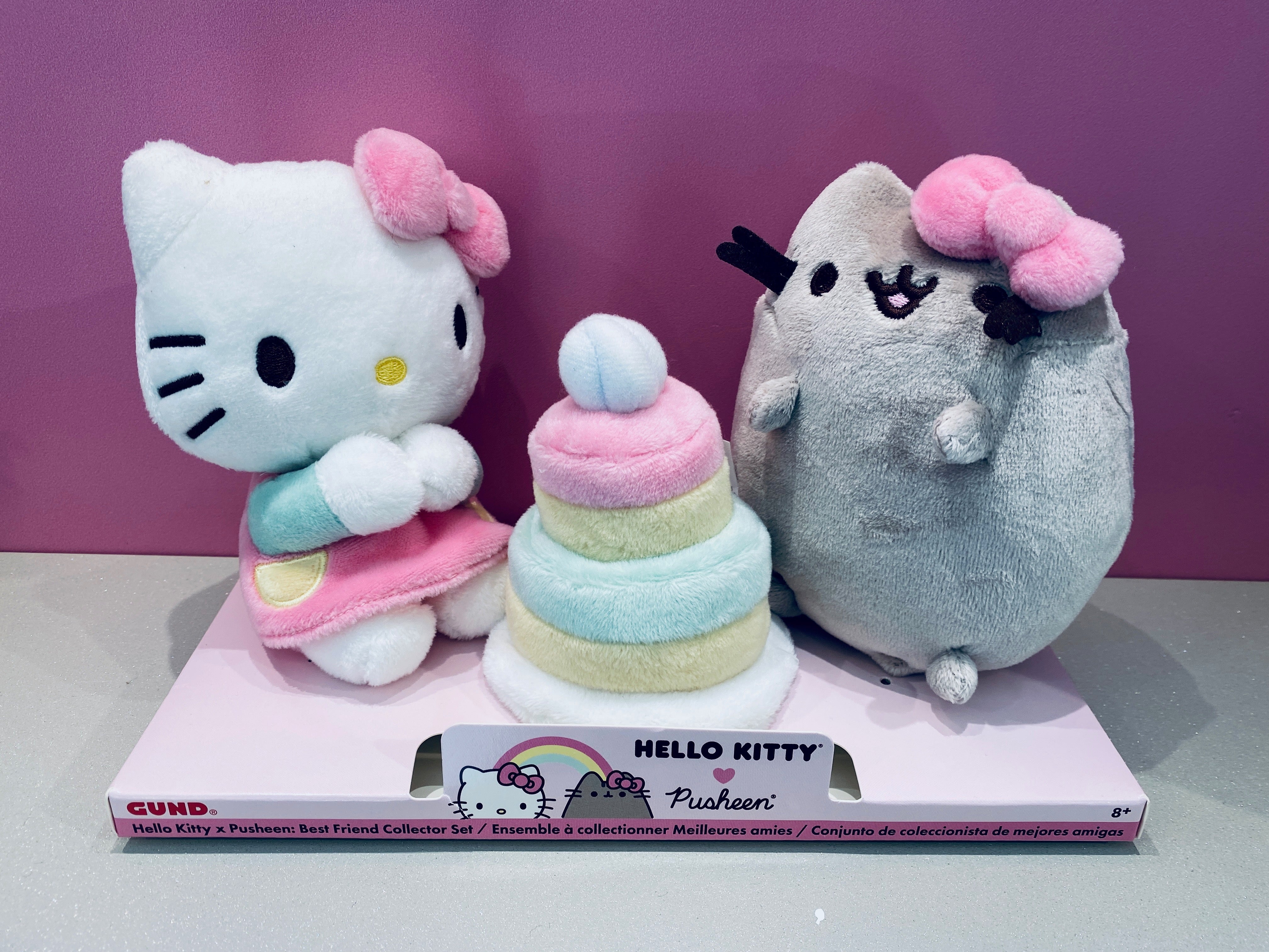 Hello hot kitty x Pusheen plush set!