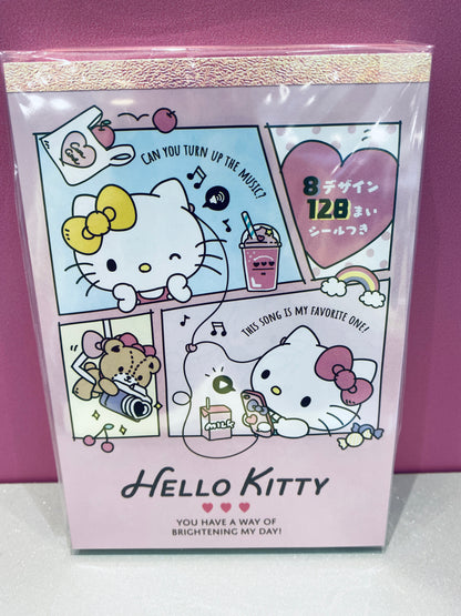 HELLO KITTY MEMO PAD 8 DESIGN WITH STICKERS