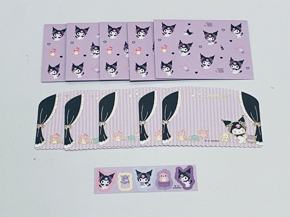 KUROMI MESSAGE CARDS WITH STICKERS