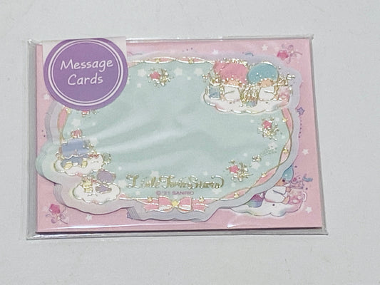 LITTLE TWIN STARS MESSAGE CARDS WITH STICKERS