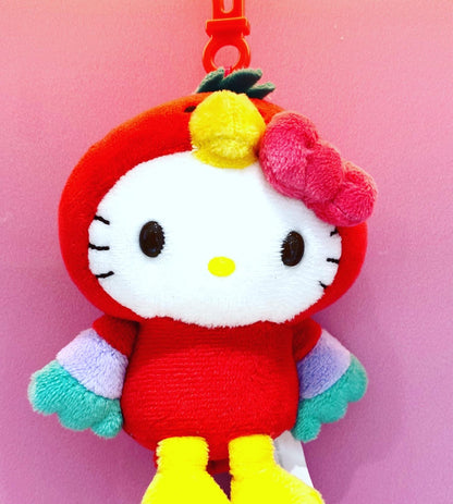 HELLO KITTY MASCOT CLIP ON PARROT TROPICAL ANIMAL