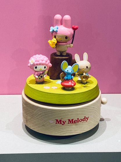 SANRIO MY MELODY WITH FRIEND WOODEN MUSIC BOX