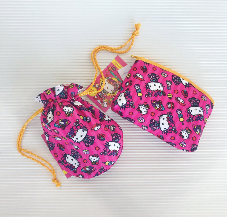 HELLO KITTY DRAWSTRING BAG JAPAN POP