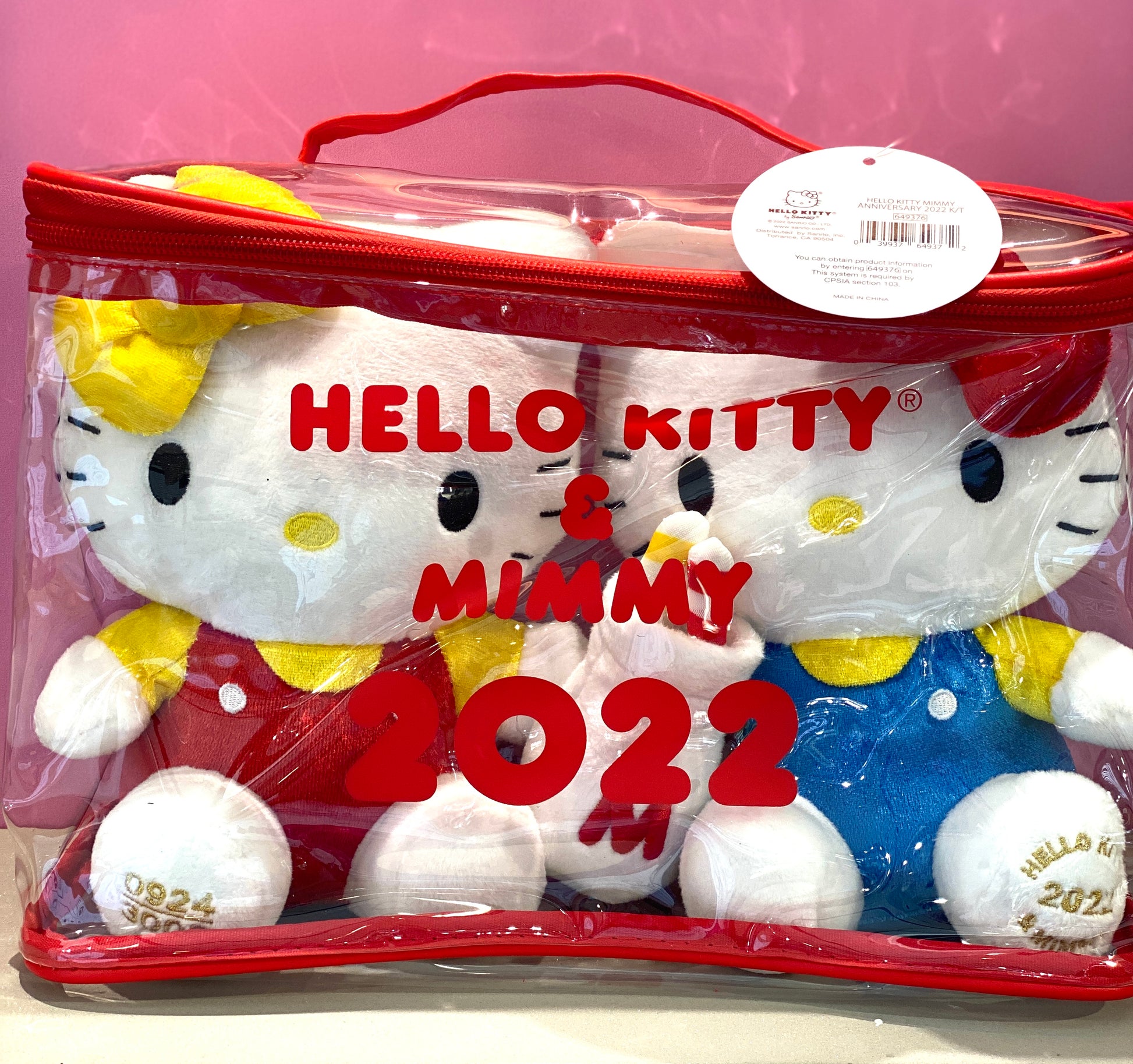 Hello Kitty & Mimmy Anniversary 2022 Limited Edition Plush