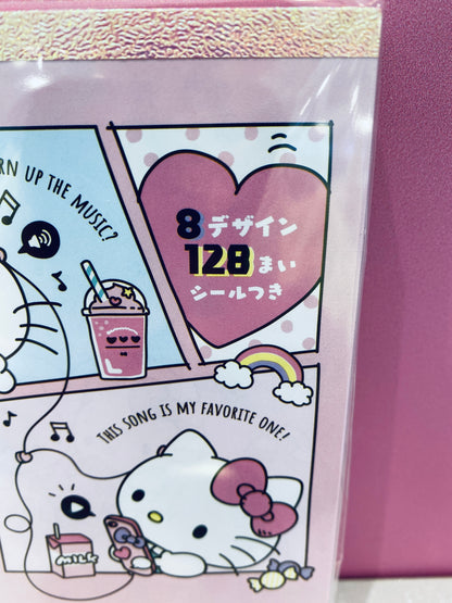 HELLO KITTY MEMO PAD 8 DESIGN WITH STICKERS