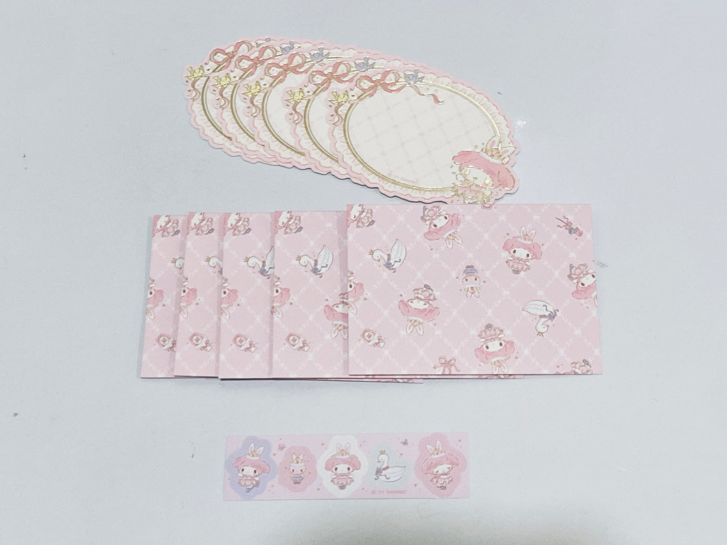 MY MELODY MESSAGE CARDS WITH STICKERS