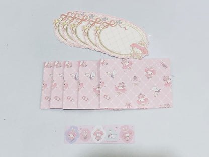 MY MELODY MESSAGE CARDS WITH STICKERS